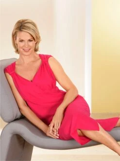 Nachthemd - Korallenrot