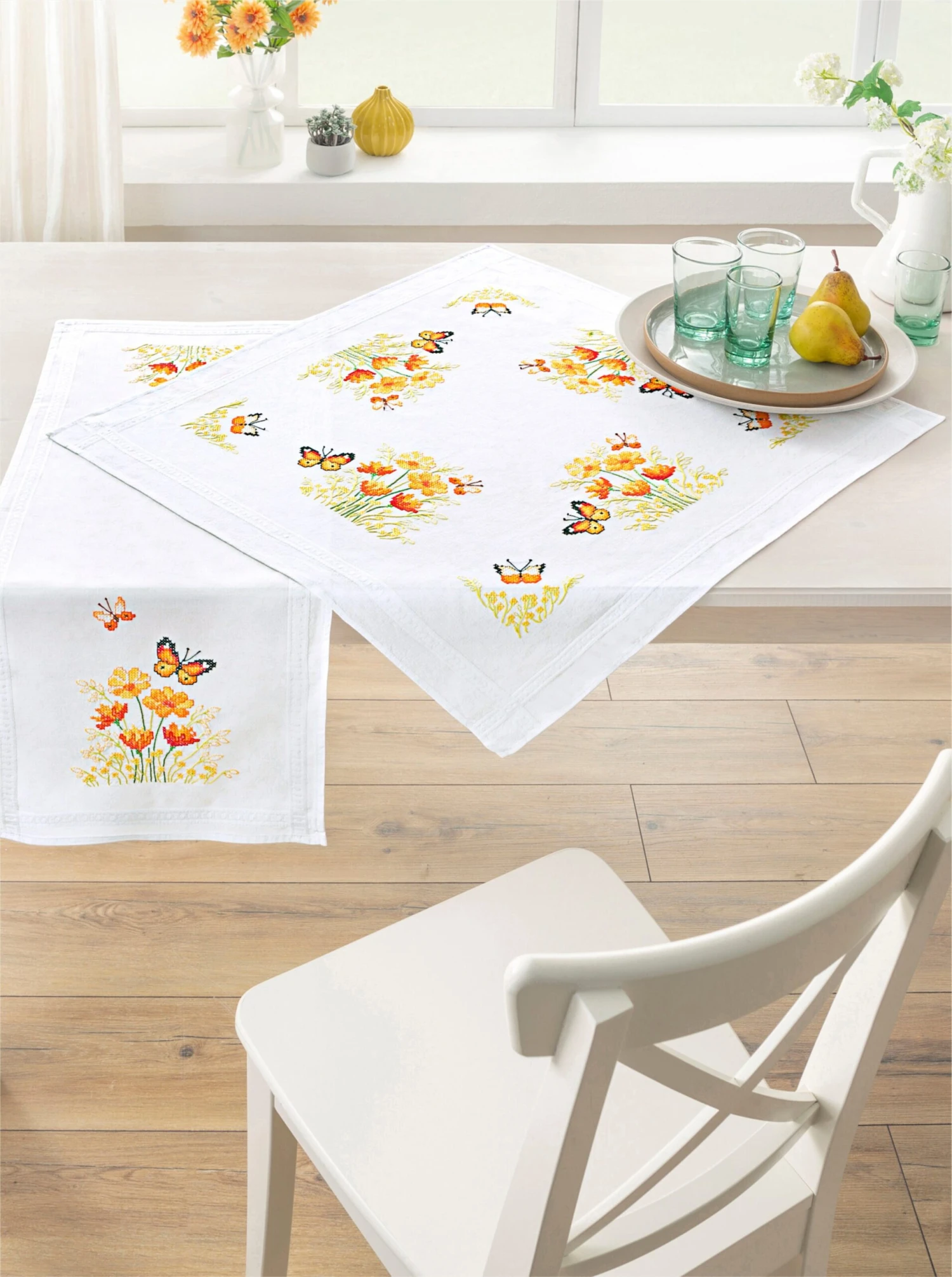 Stickpackung - Weiß-orange