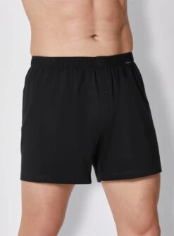 Schiesser Boxershorts - Schwarz + Grau-meliert