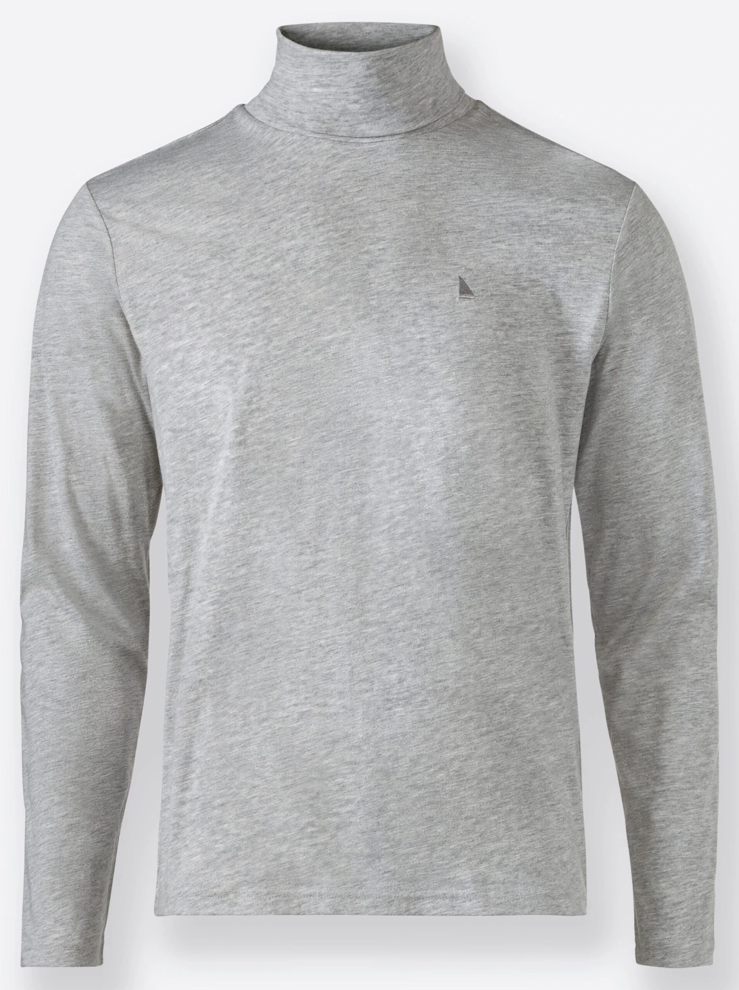 Rollkragen-Shirt - Hellgrau-meliert – Bild 3