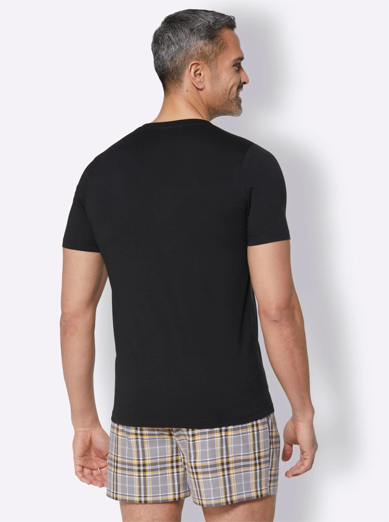 Shirt - Schwarz + Grau-meliert – Bild 4