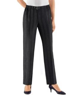 Schlupfhose - Schwarz + Schwarz-gestreift