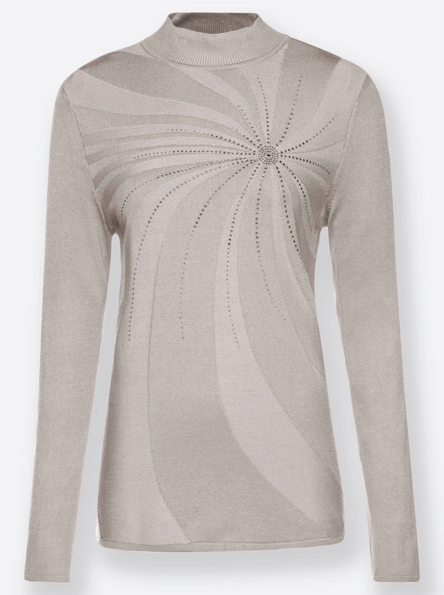 Stehkragenpullover - Hellgrau