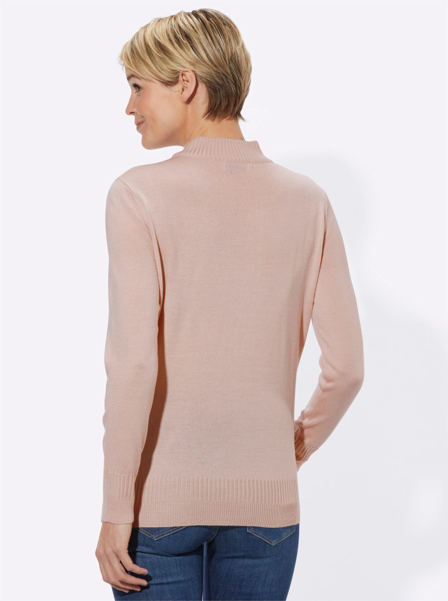 Langarm-Pullover - Rosé-meliert – Bild 2