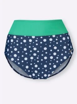 Bikini-Slip - Dunkelblau-getupft