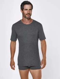 Shirt - Dunkelgrau-meliert