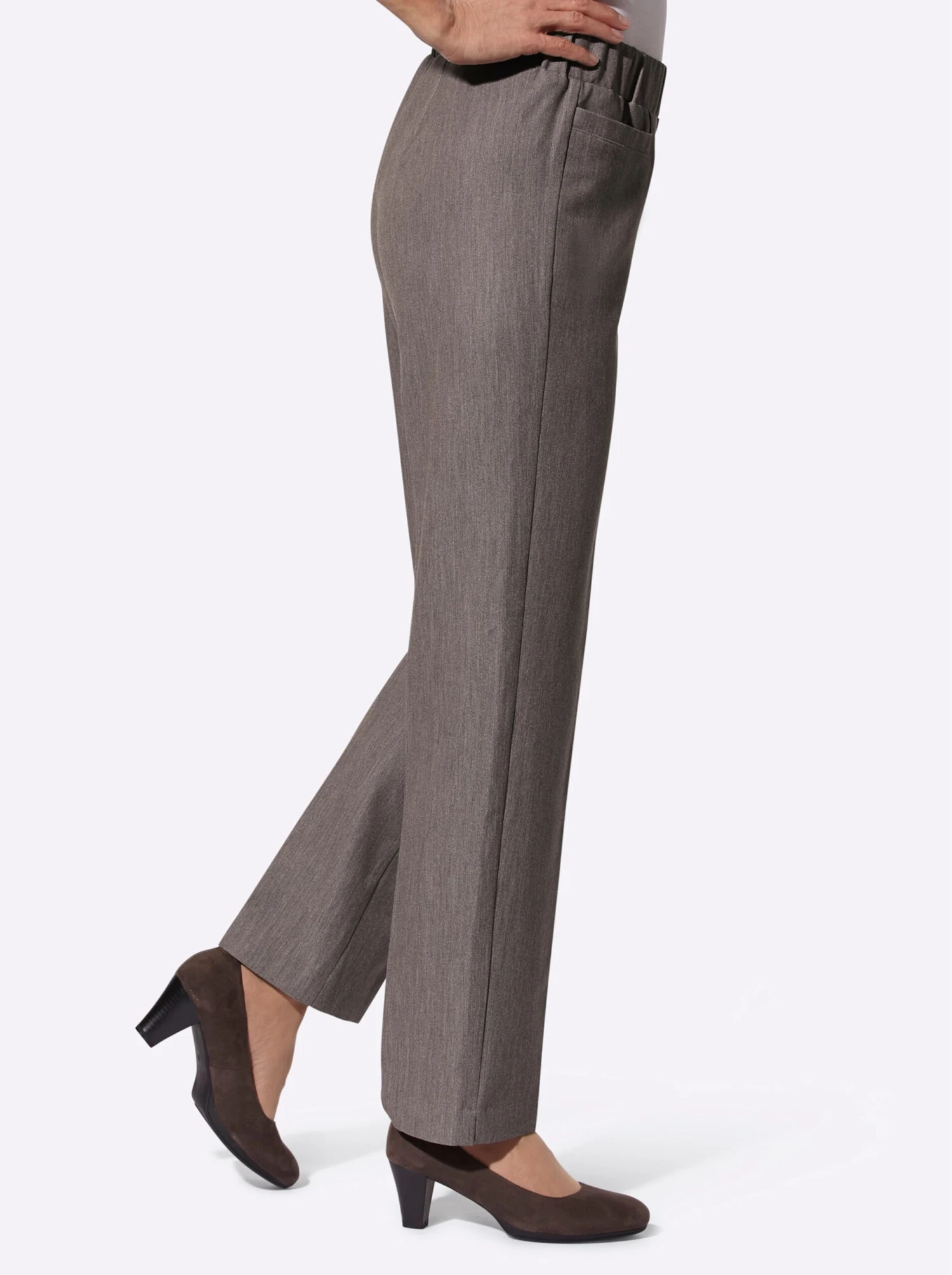 Hose - Dunkeltaupe-meliert – Bild 2