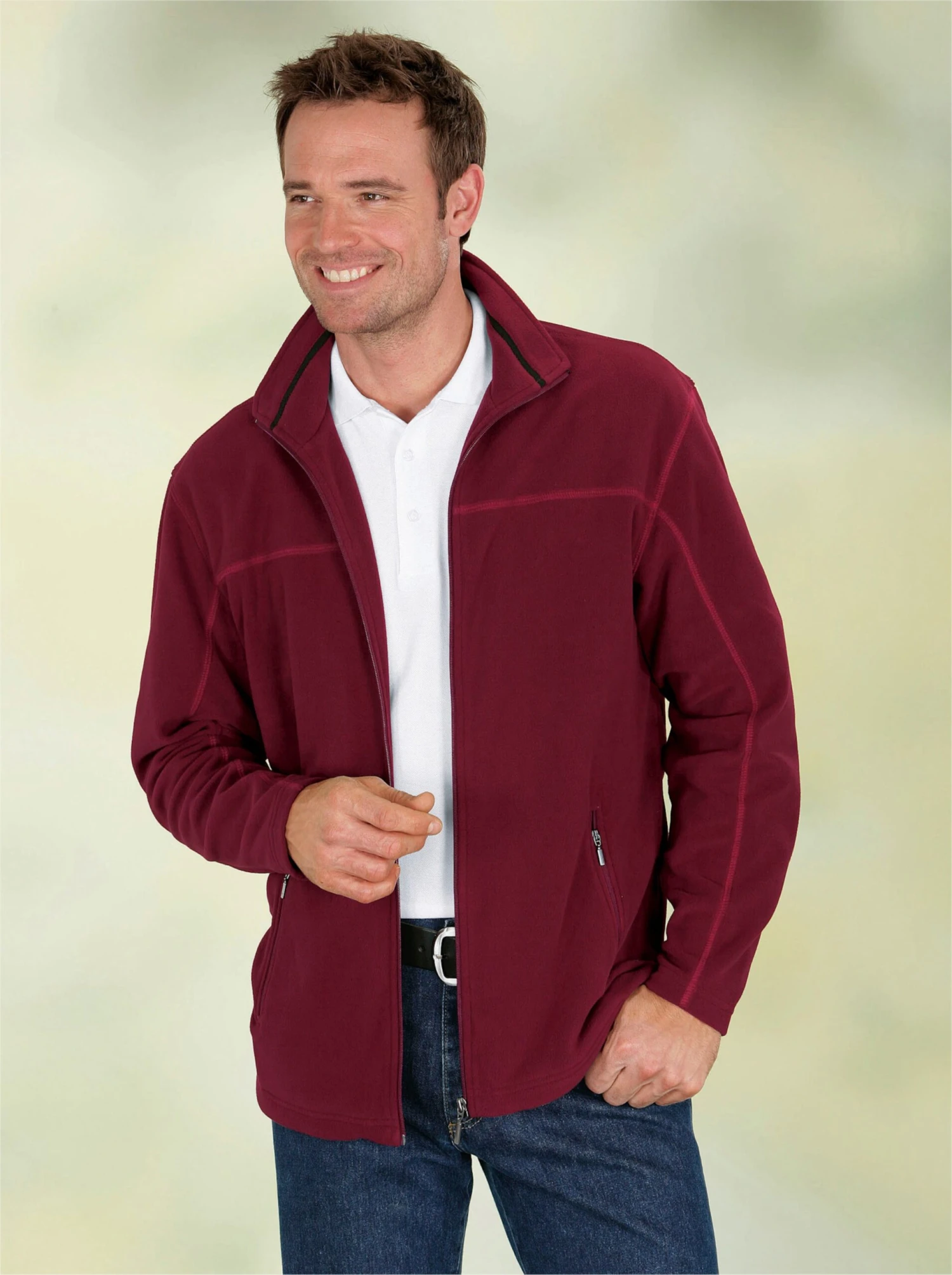 Fleece-Jacke - Bordeaux