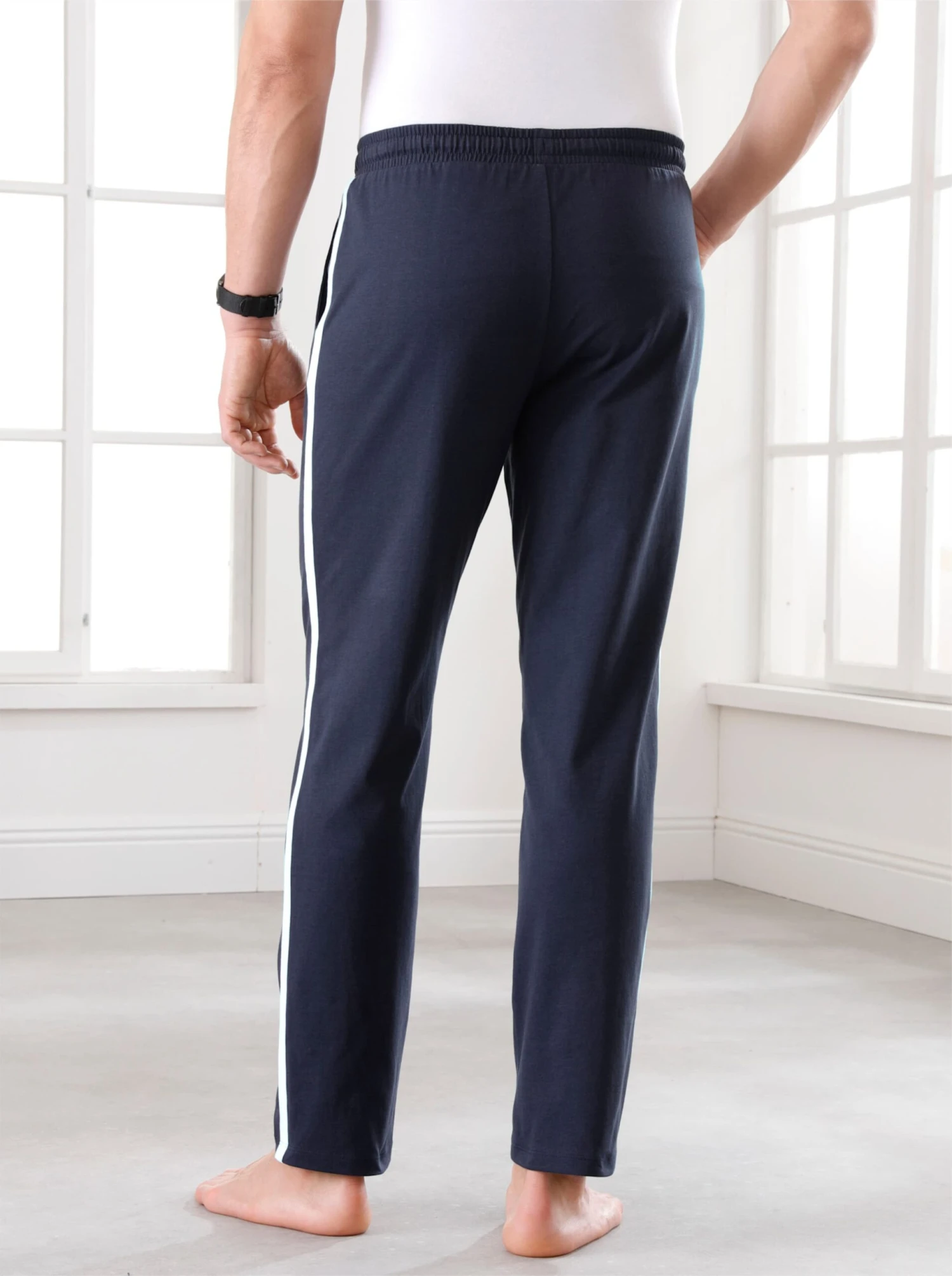 Freizeithose - Marine + Anthrazit-meliert – Bild 5