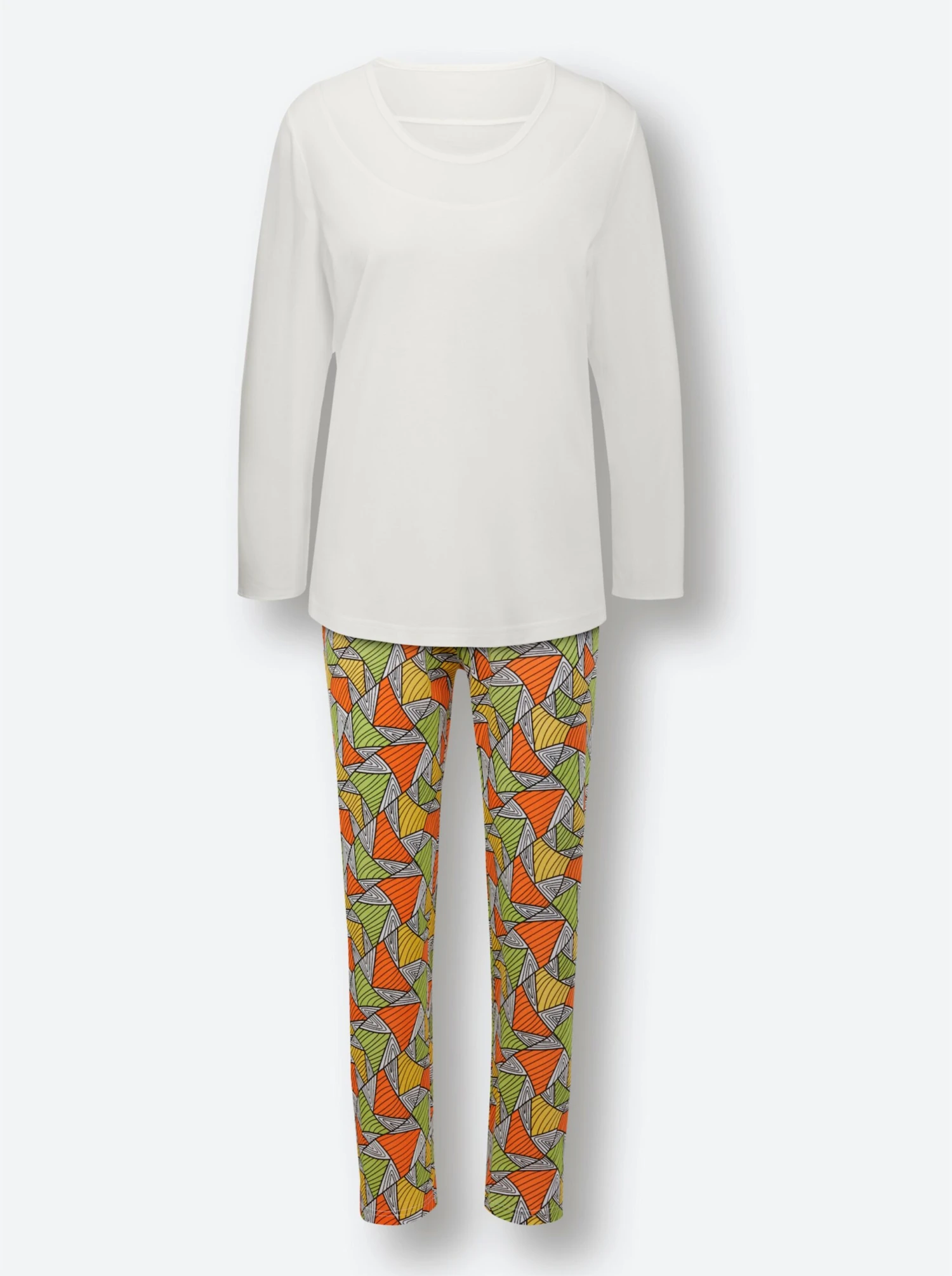 Schlafanzug - Weiß-kiwi-bedruckt – Bild 5