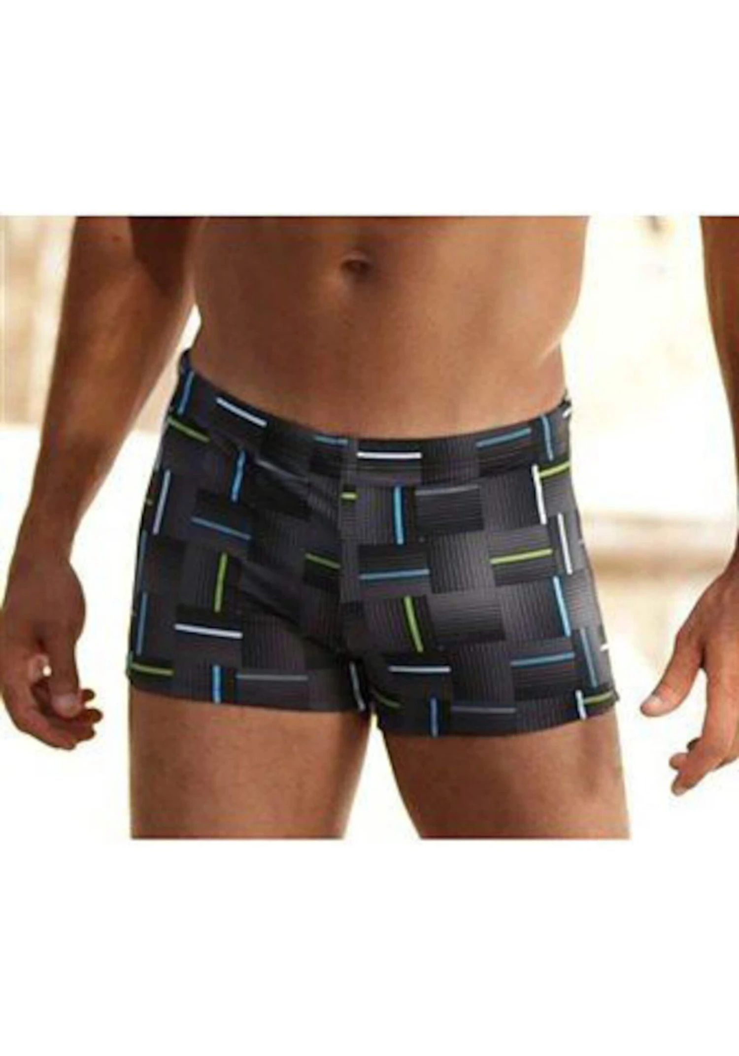 Chiemsee Boxer-Badehose - Schwarz-grau