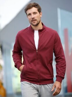 Sweatjacke - Bordeaux