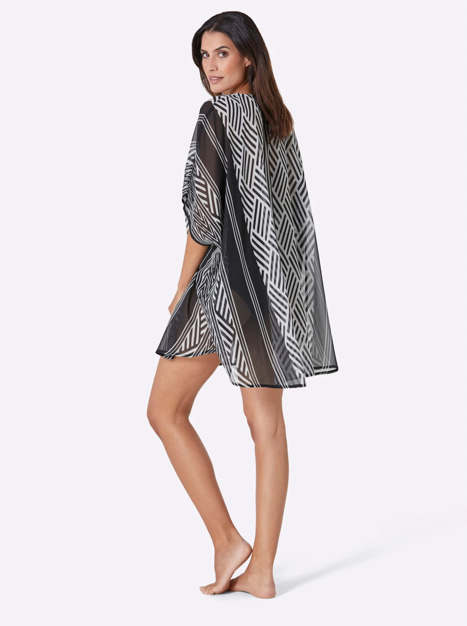 Tunika - Schwarz-weiß-bedruckt – Bild 3