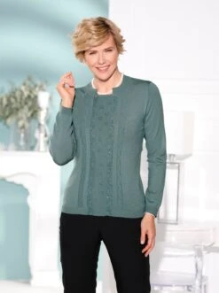 2-in-1-Pullover - Jade