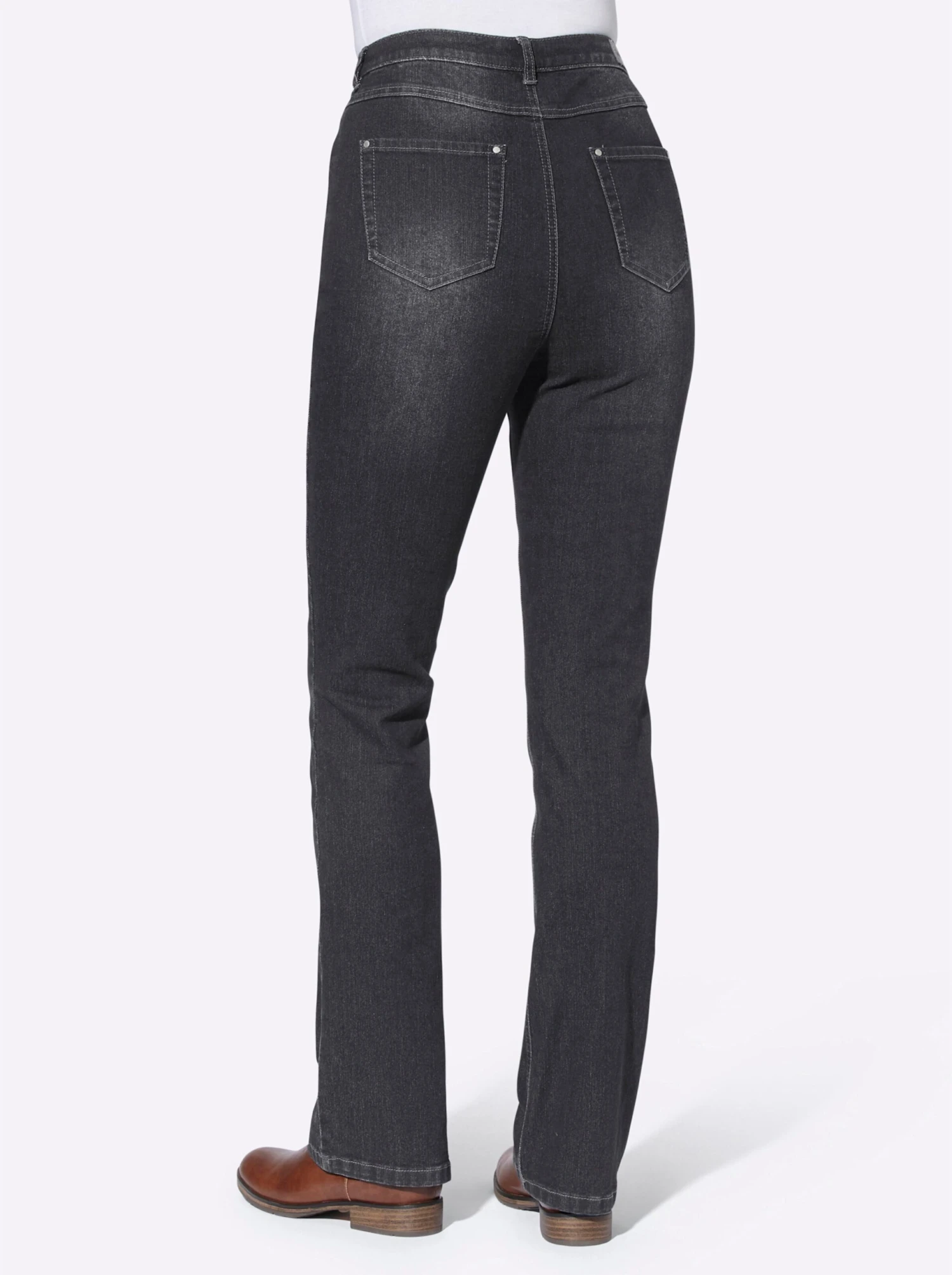 Bootcut-Jeans - Black Denim – Bild 3