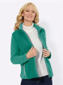 Fleecejacke - Smaragd