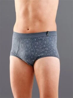 Slip - Rauchblau-bedruckt