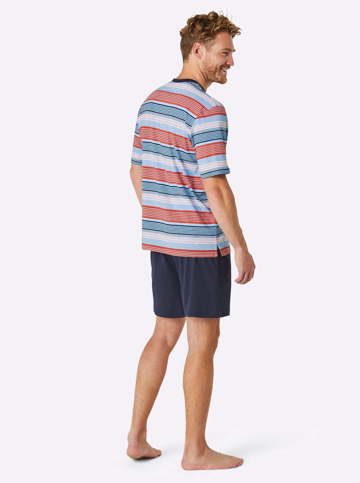 Shorty - Marine-rot-gestreift – Bild 3
