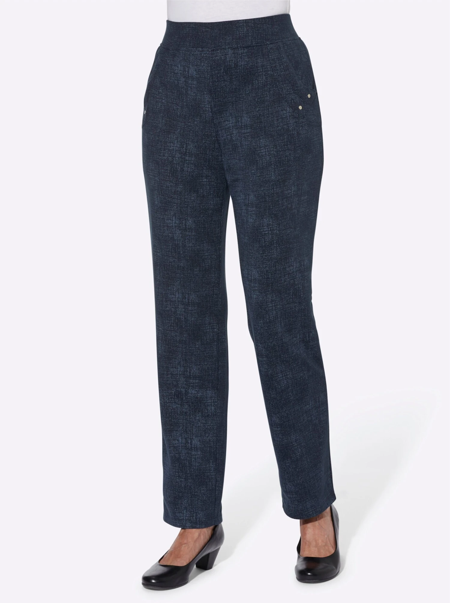 Jerseyhose - Taubenblau + Taubenblau-meliert