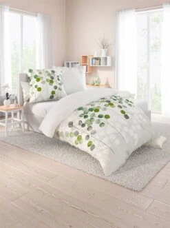 Bettwäsche - Weiß-grün