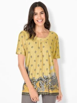 Tunikashirt - Zitrone-bedruckt