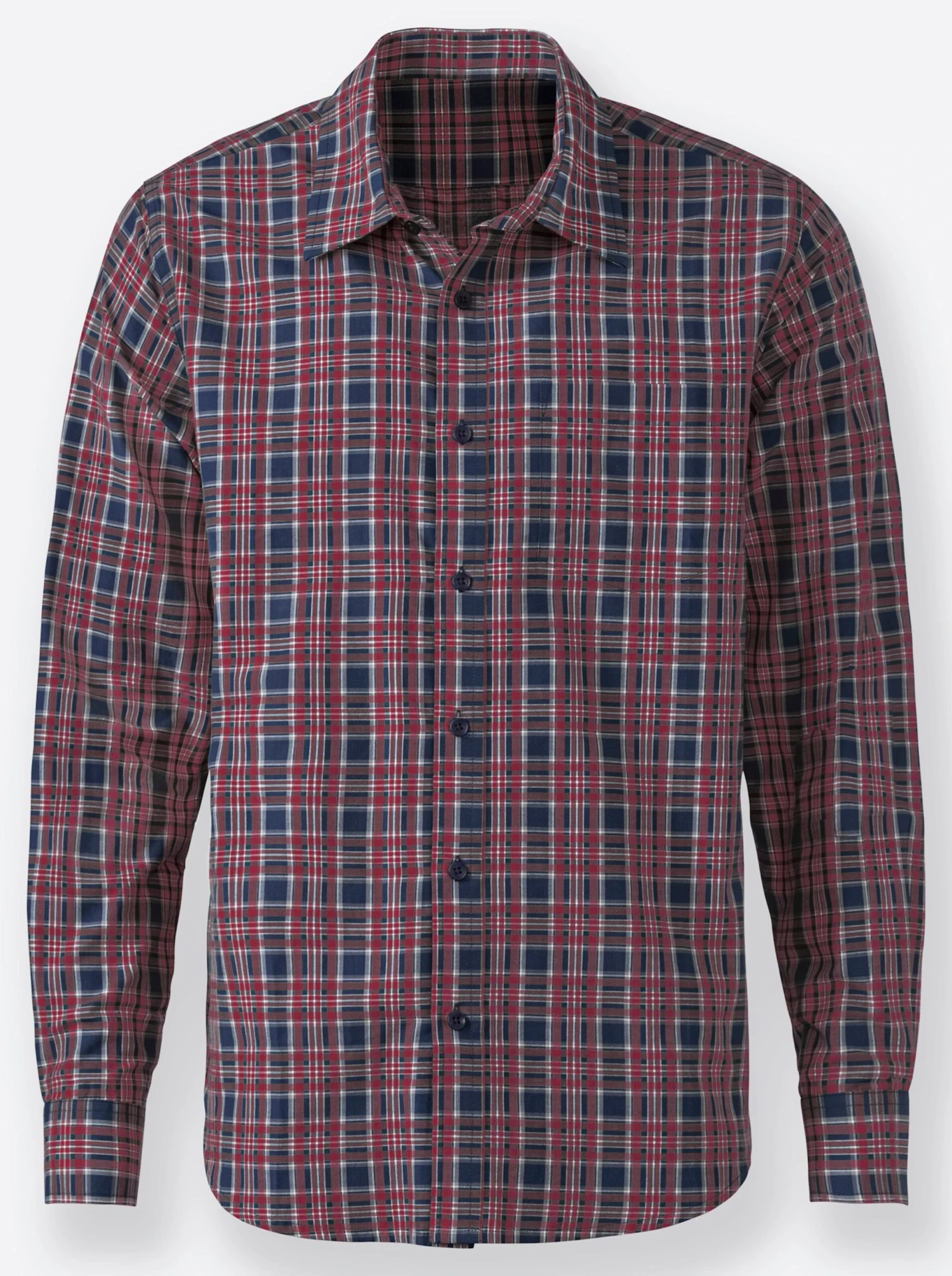 Langarm-Hemd - Marine-kirsche – Bild 3