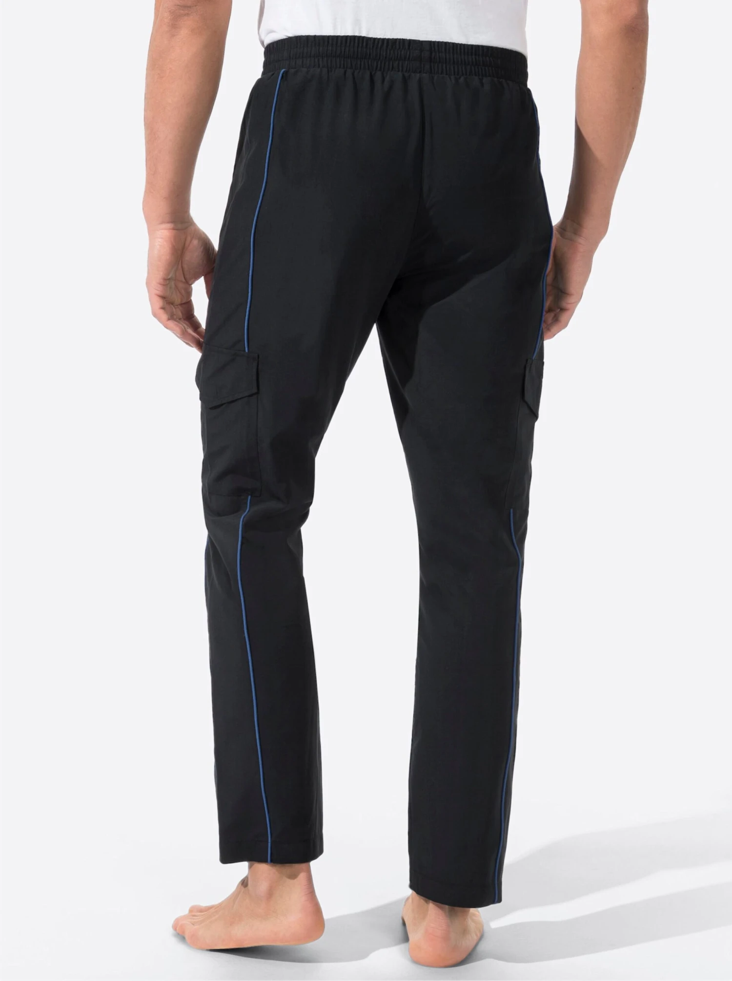 Freizeithose - Schwarz-royalblau – Bild 3