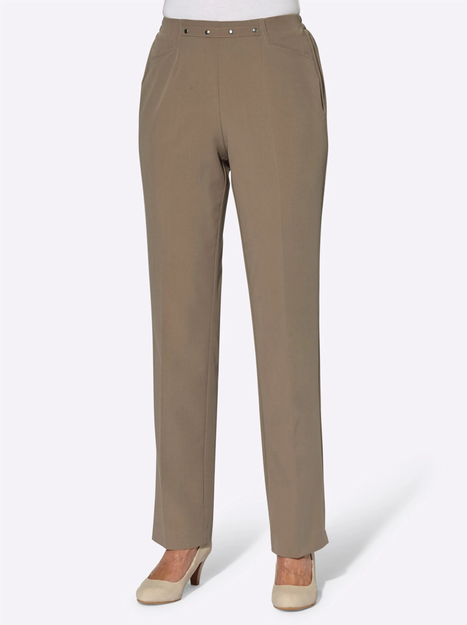 Bügelfaltenhose - Beige