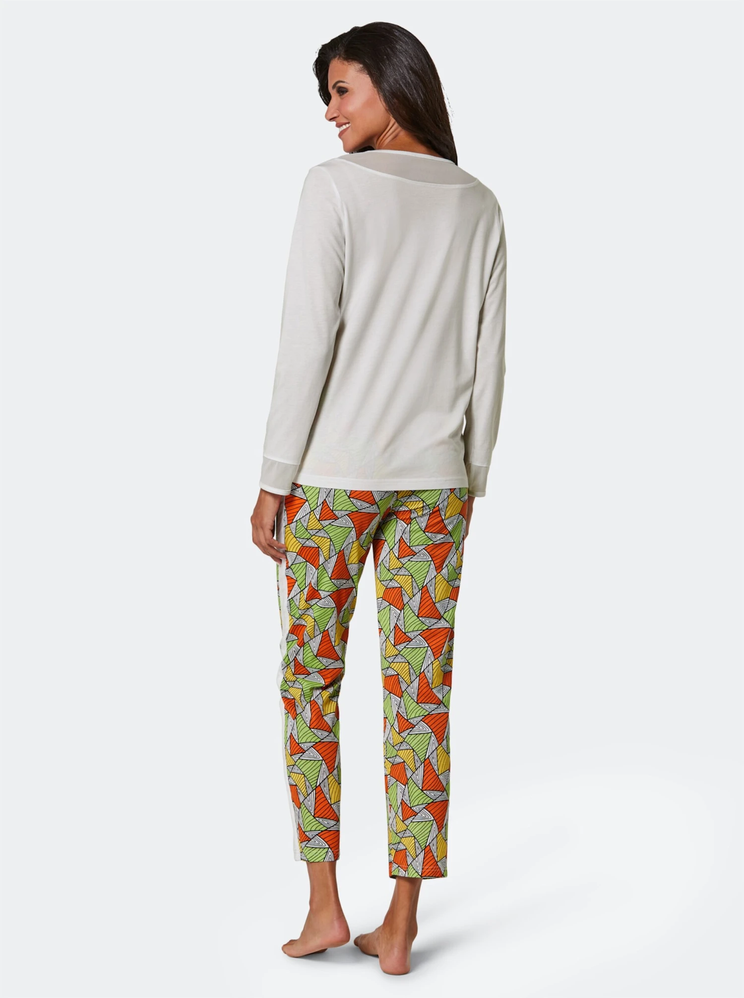 Schlafanzug - Weiß-kiwi-bedruckt – Bild 3