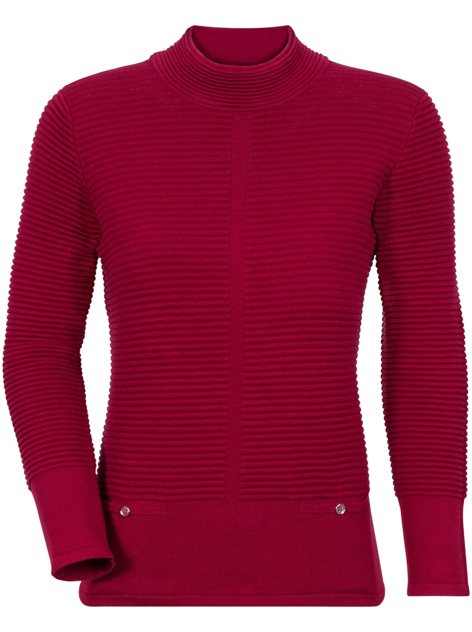 Stehkragenpullover - Rot – Bild 3
