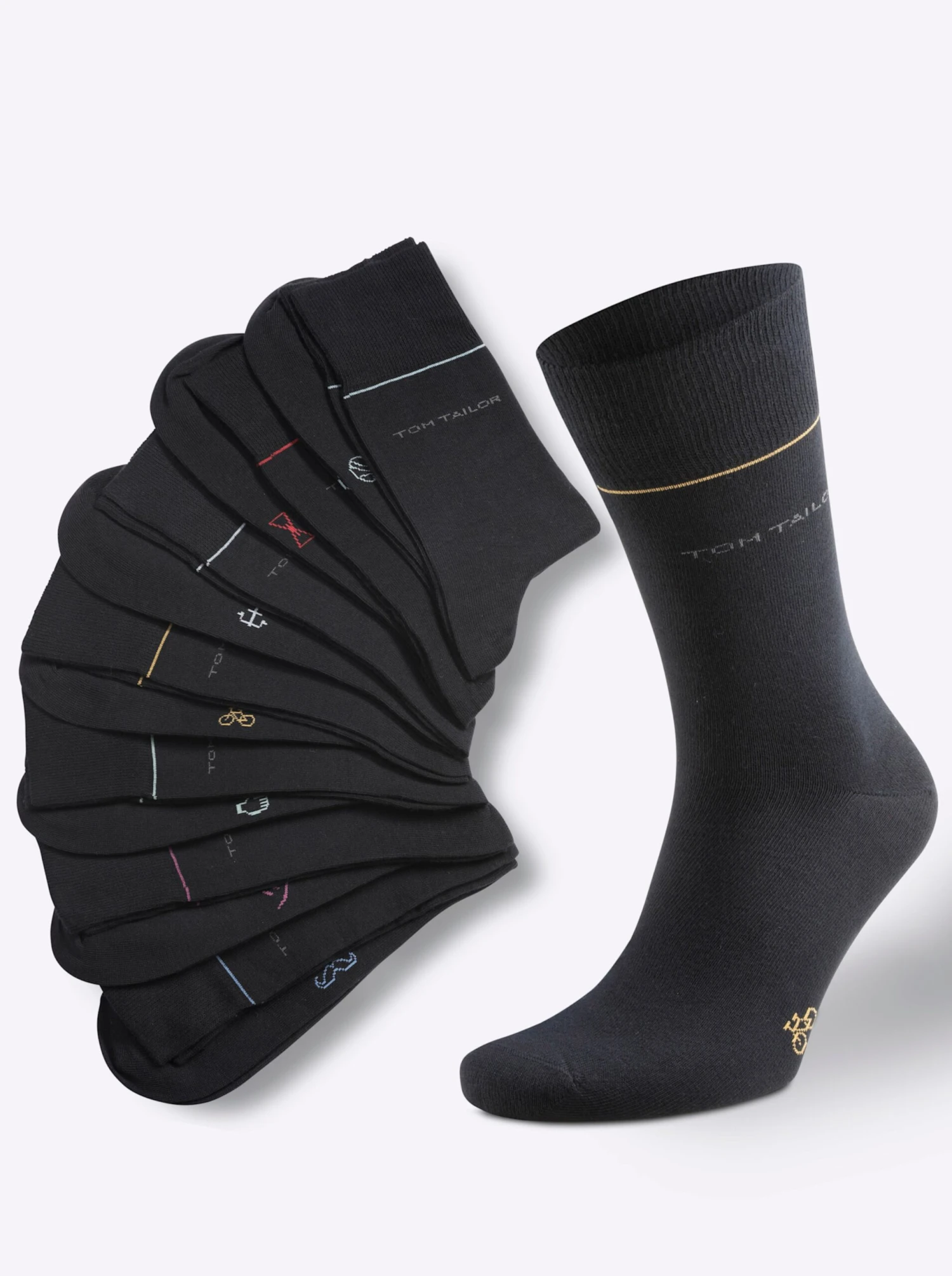 Tom Tailor Herren-Socken - Schwarz-sortiert