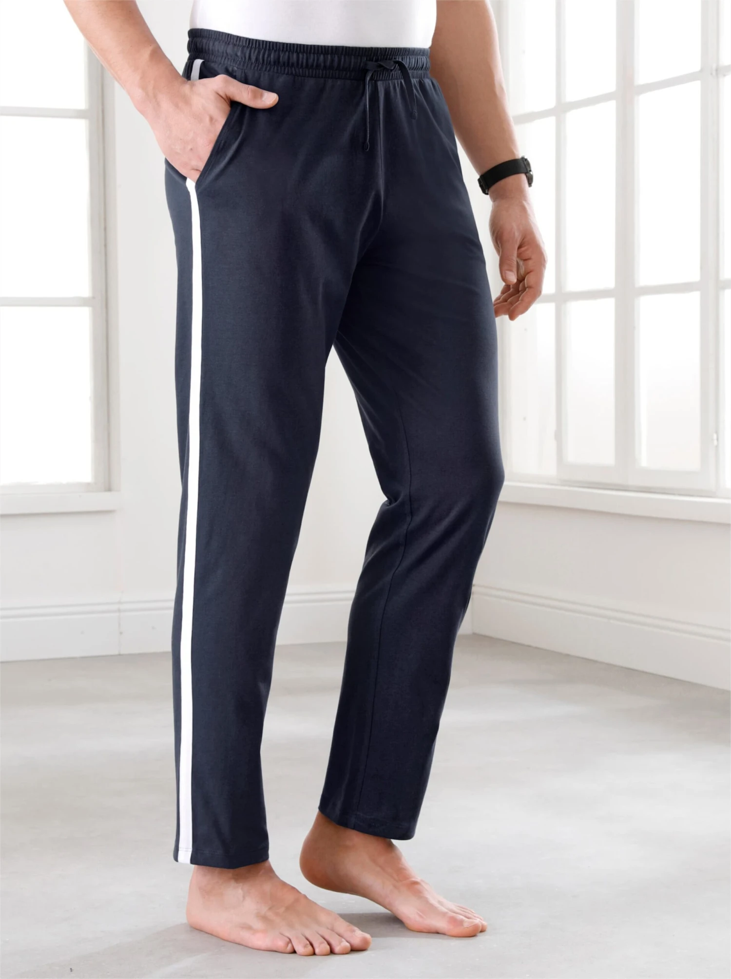 Freizeithose - Marine + Anthrazit-meliert – Bild 3