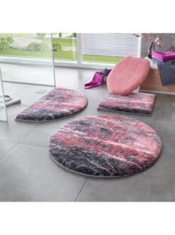 Badematte - Grau-rosé