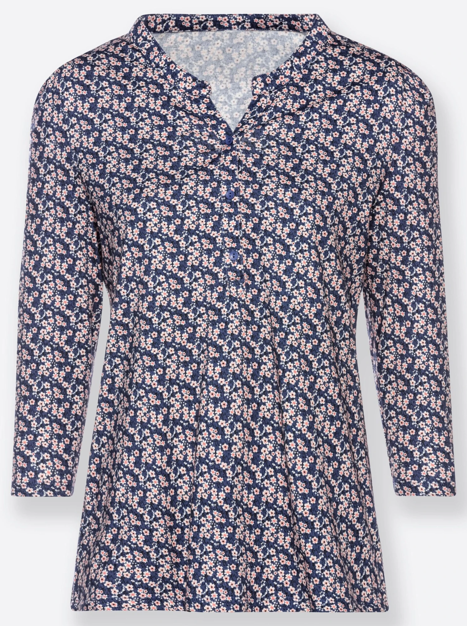 Print-Shirt - Rauchblau-bedruckt – Bild 4