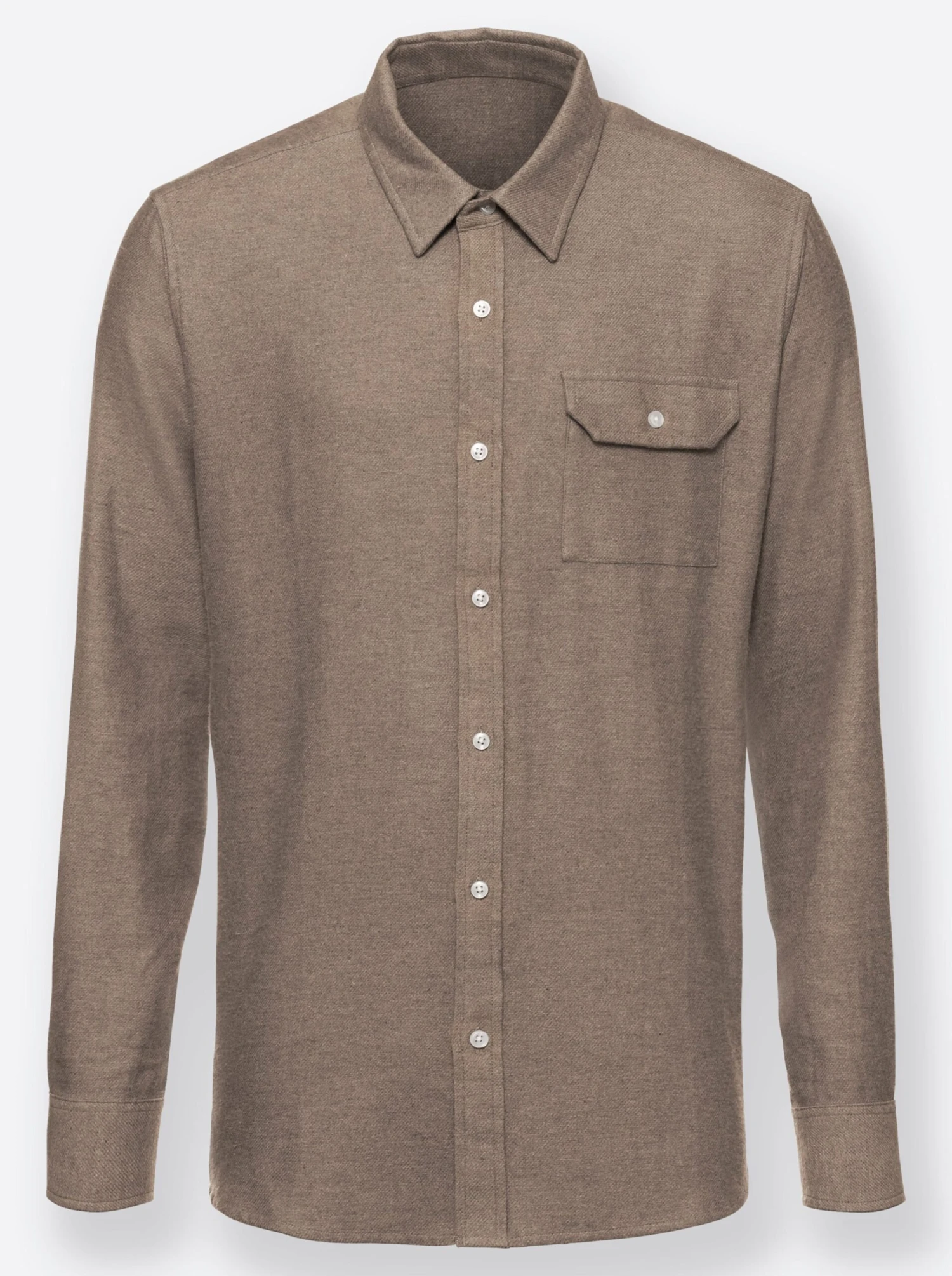 Langarm-Hemd - Taupe – Bild 3