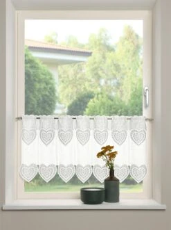 Fensterbehang - Weiß-silber