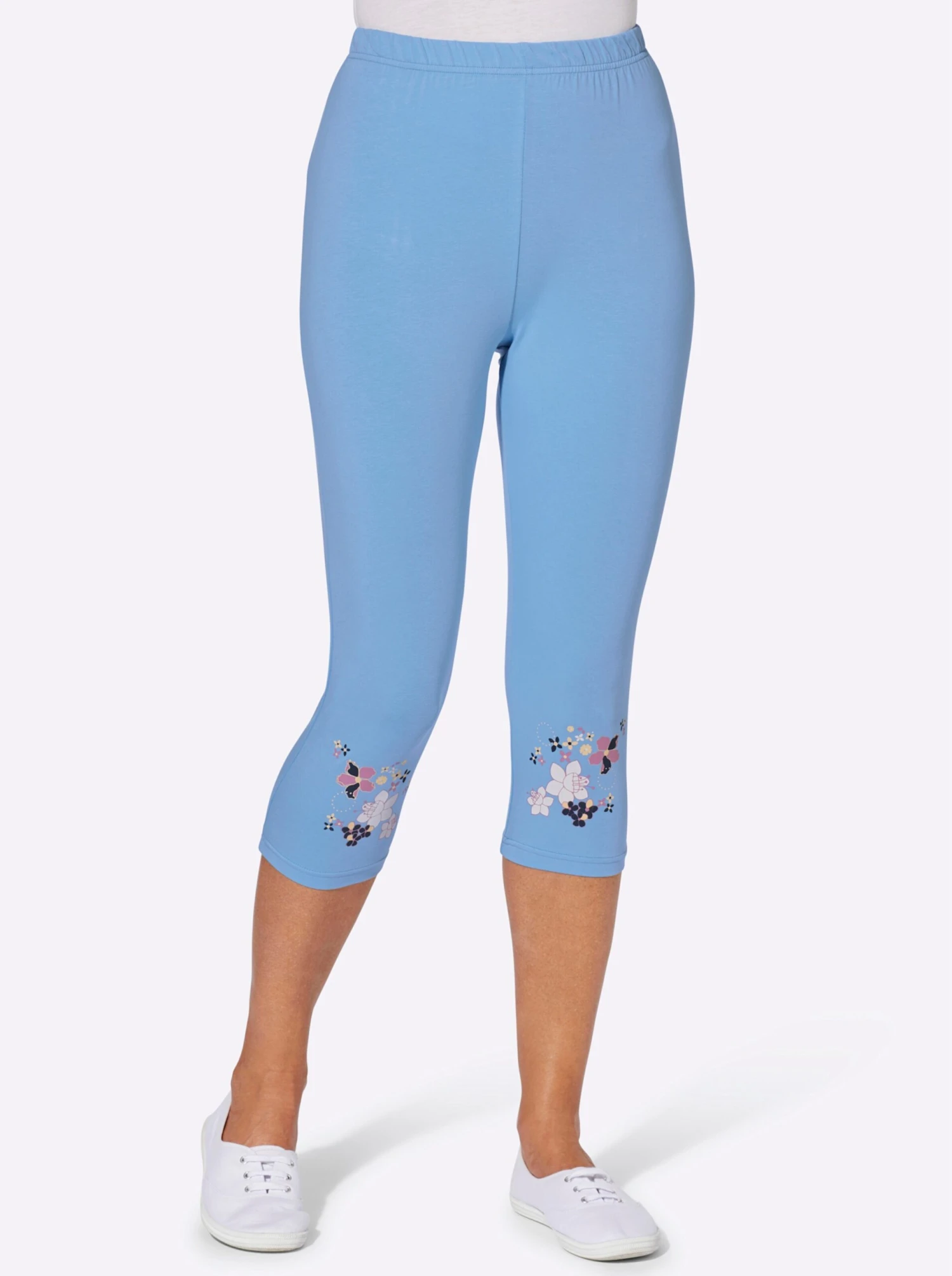 Caprileggings - Mittelblau