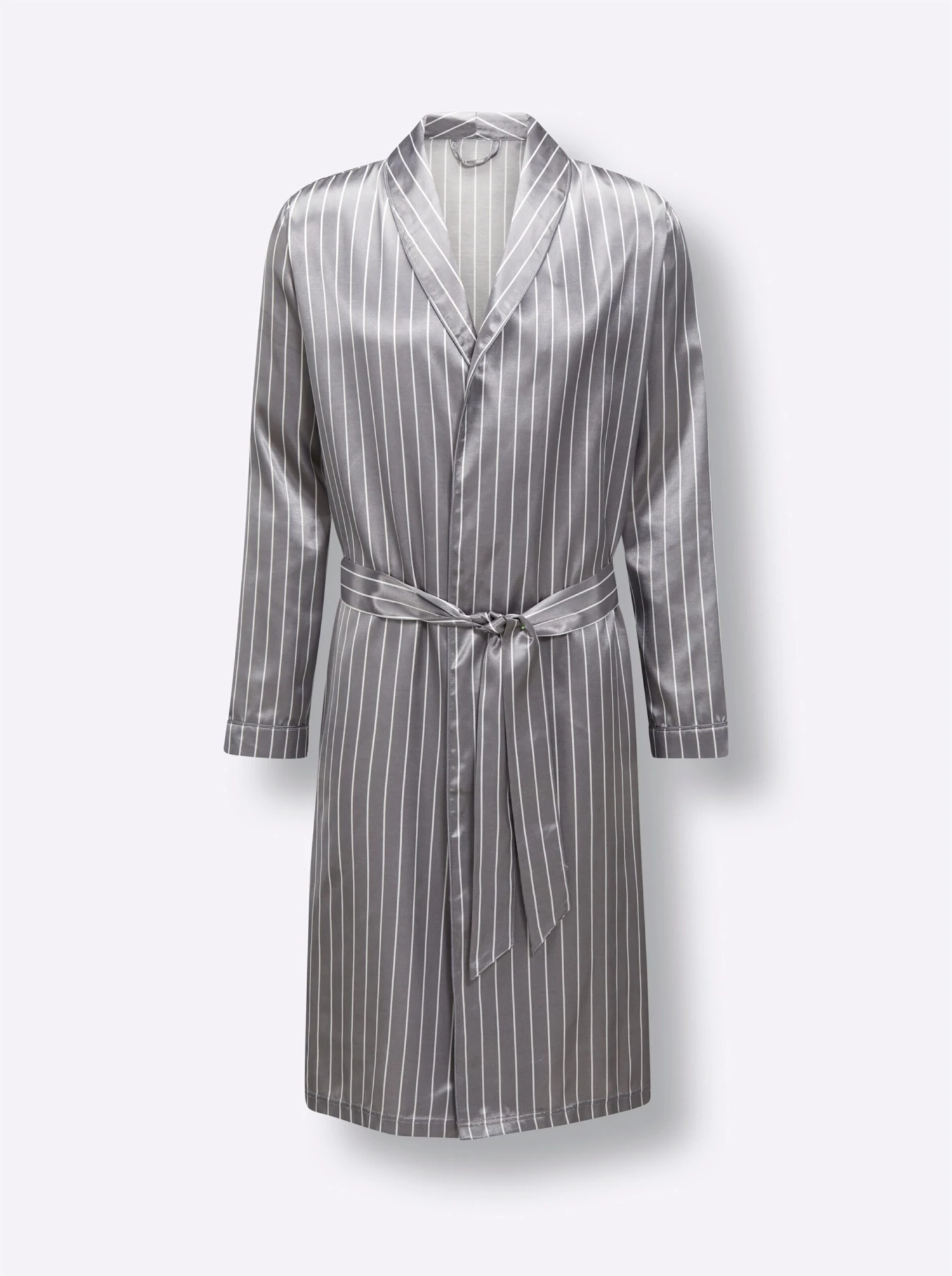 Morgenmantel - Grau-gestreift – Bild 4