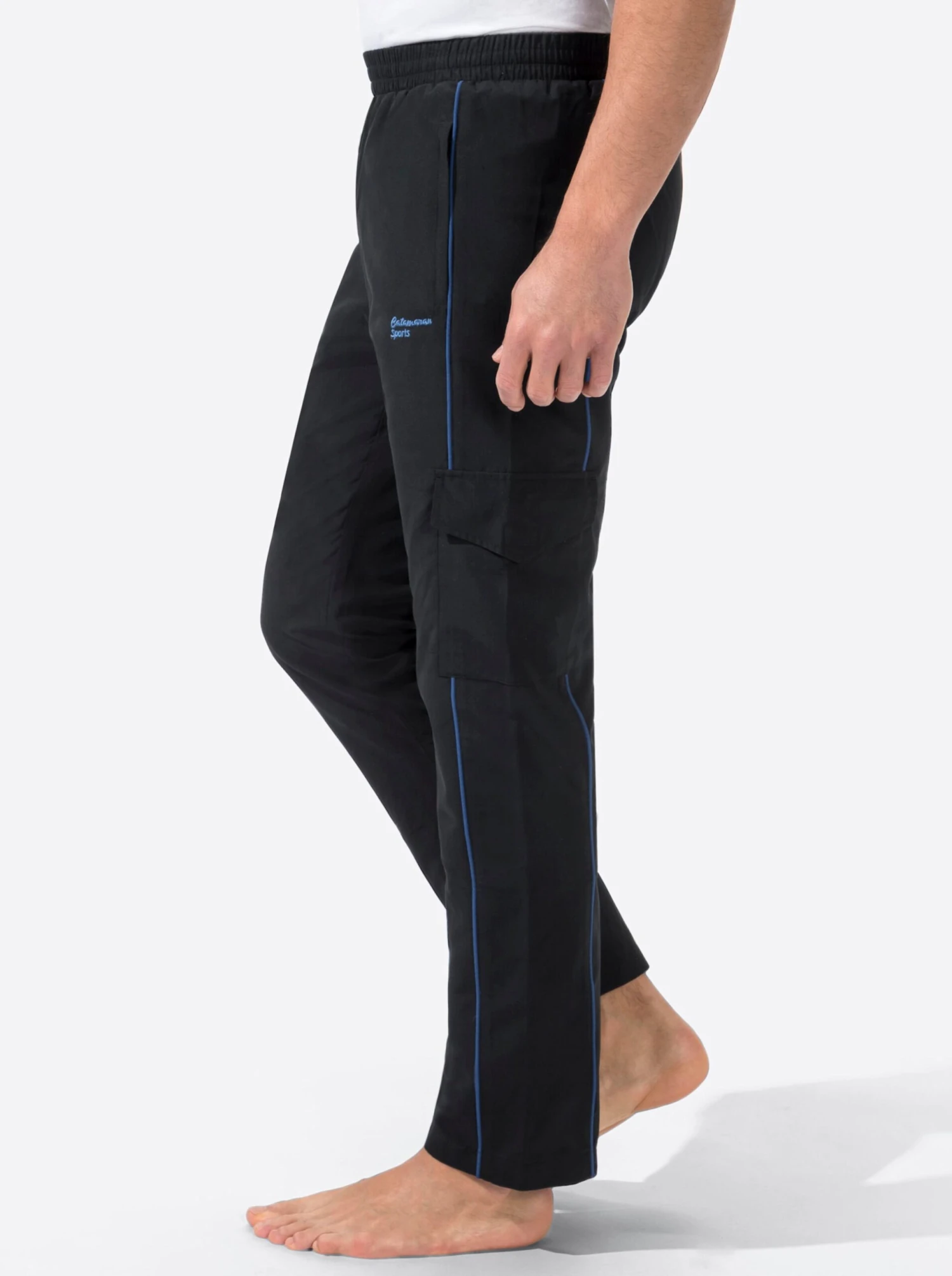 Freizeithose - Schwarz-royalblau – Bild 2