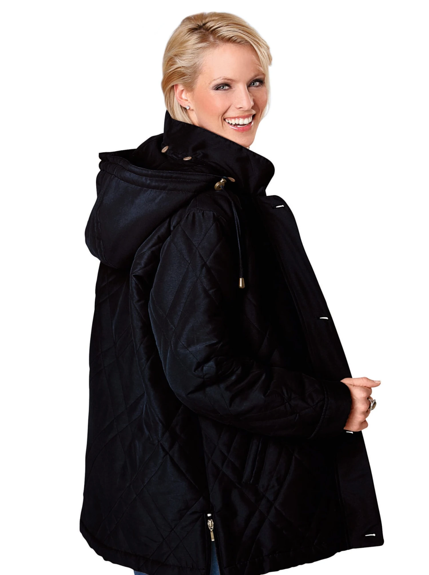 Outdoorjacke - Schwarz – Bild 3