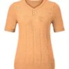 V-Ausschnitt-Pullover - Apricot