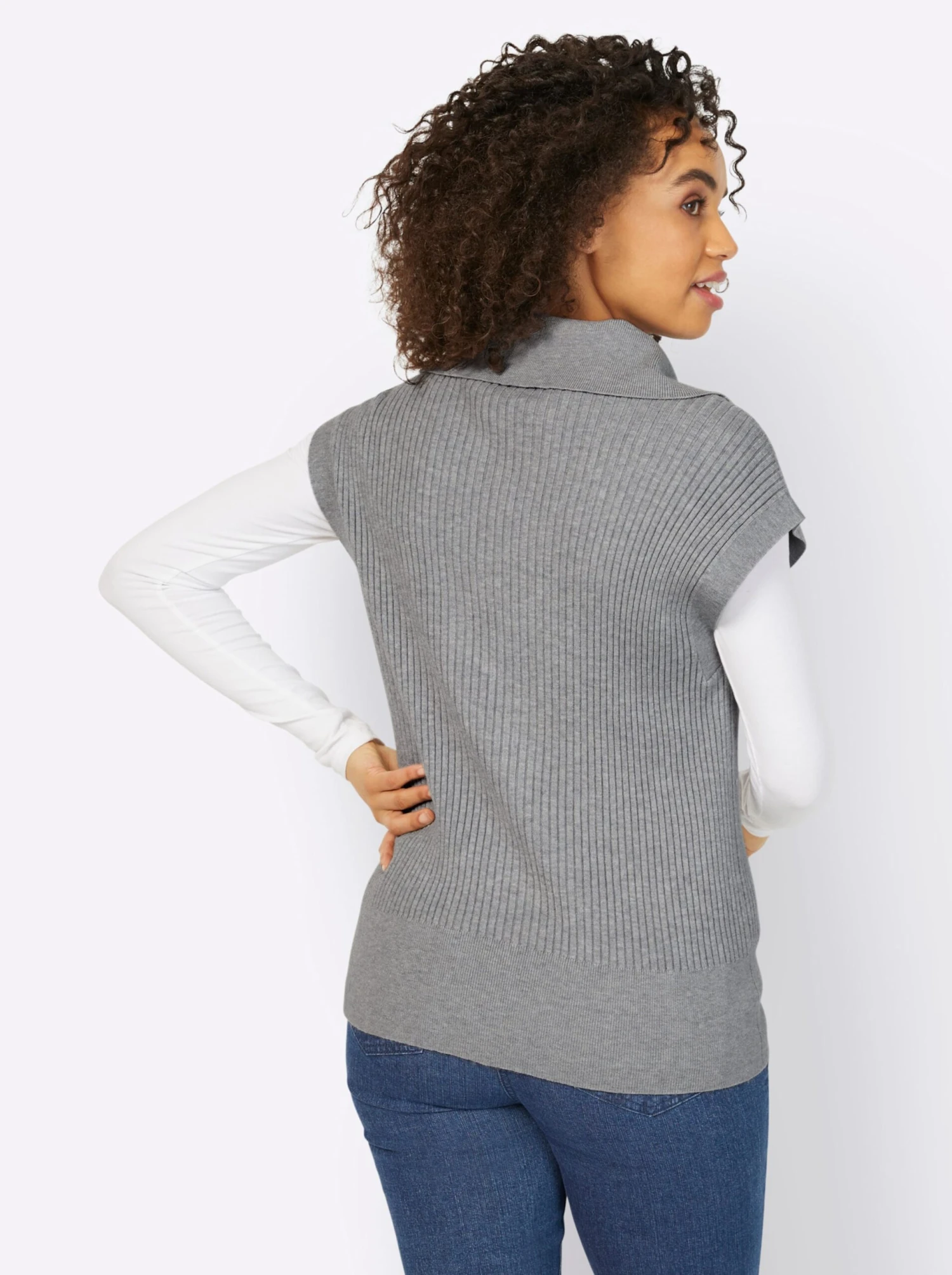 Heine Pullunder - Grau-meliert – Bild 3