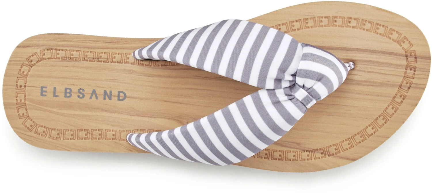 Elbsand Badezehentrenner - Hellgrau-gestreift – Bild 4