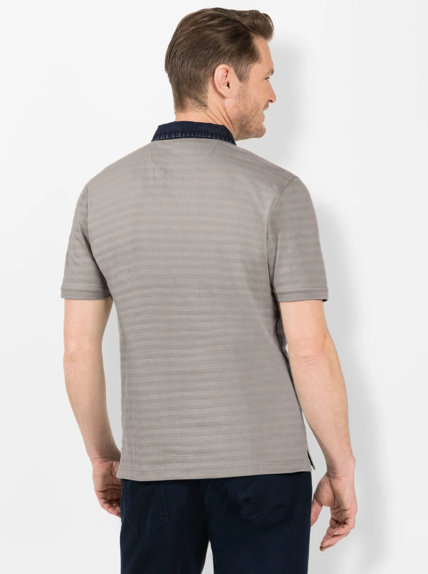 Kurzarm-Shirt - Steingrau – Bild 2