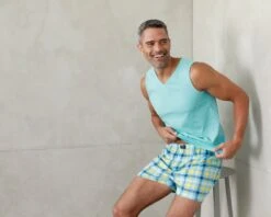 Unterhemd - Aqua + Anthrazit + Dunkelblau