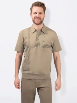 Kurzarm-Poloshirt - Beige