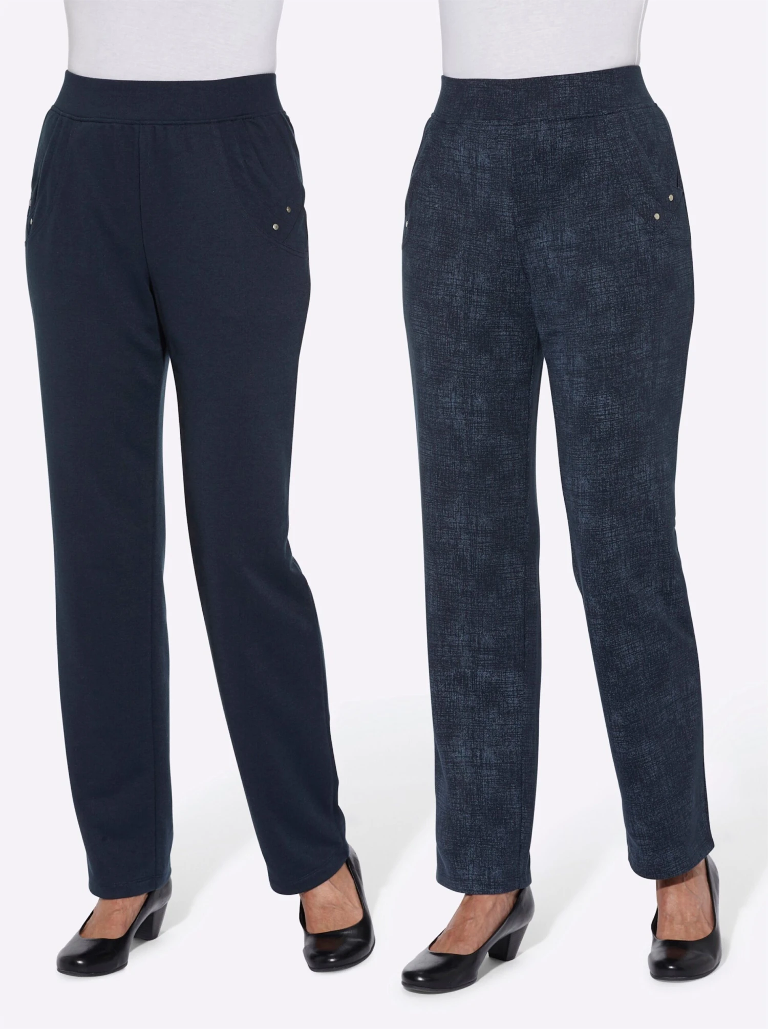 Jerseyhose - Taubenblau + Taubenblau-meliert – Bild 3