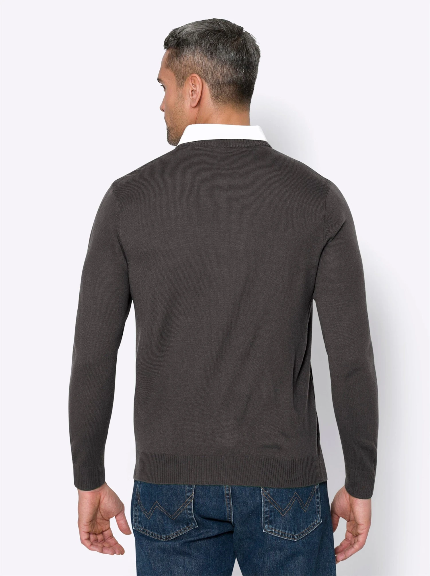 Pullover 2 In 1 - Anthrazit-meliert – Bild 2