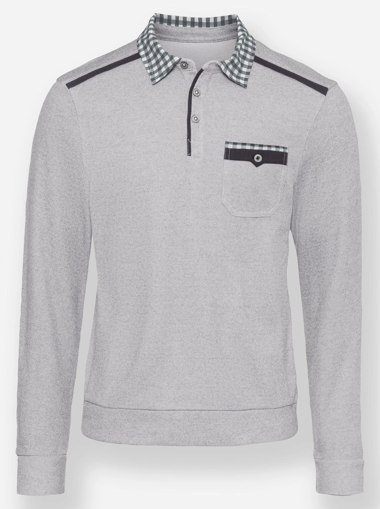 Sweatshirt - Steingrau-meliert – Bild 4