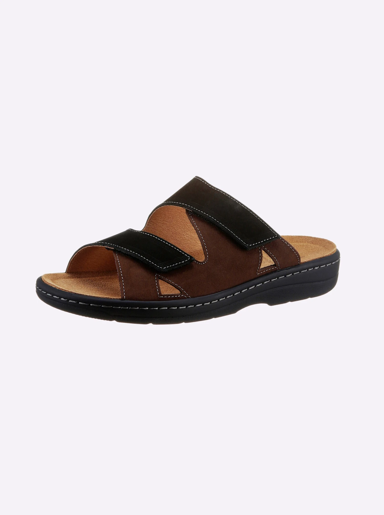 Pantolette - Braun-schwarz